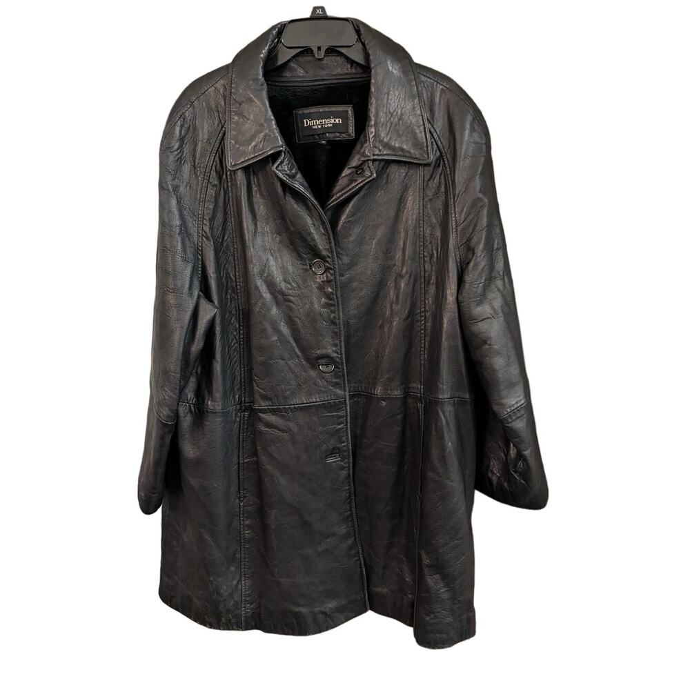 Dimensions Leather Swing Coat
